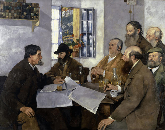 马克斯·布里（Max Buri，瑞士）作品-乡村政治家 (1904)