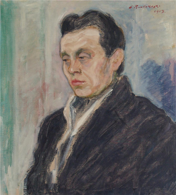 贾马里·鲁科科斯基（Jalmari Ruokokoski，芬兰）作品-一个男人的肖像 (Yrjö Ramstedt) (1913)