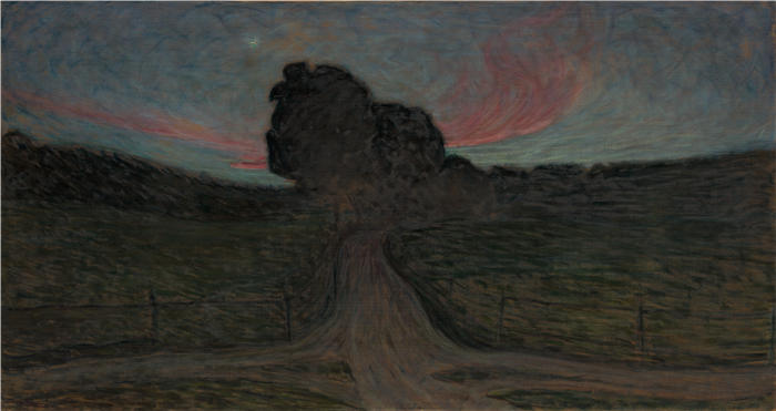 尤金·杨松（Eugène Jansson，瑞典）作品-晚上心情-Lidingö (1900)