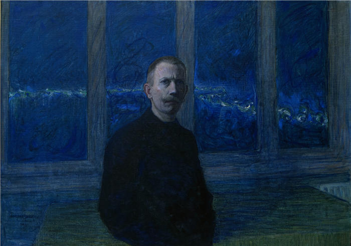 尤金·杨松（Eugène Jansson，瑞典）作品-自画像（1901）