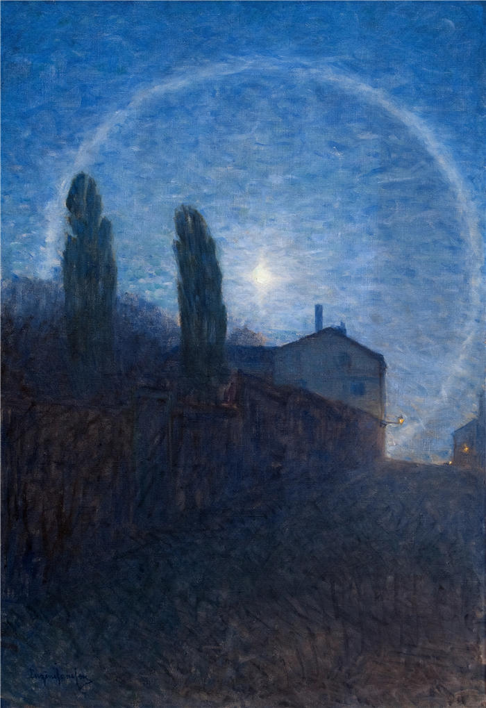 尤金·杨松（Eugène Jansson，瑞典）作品-月光晕 (1896)