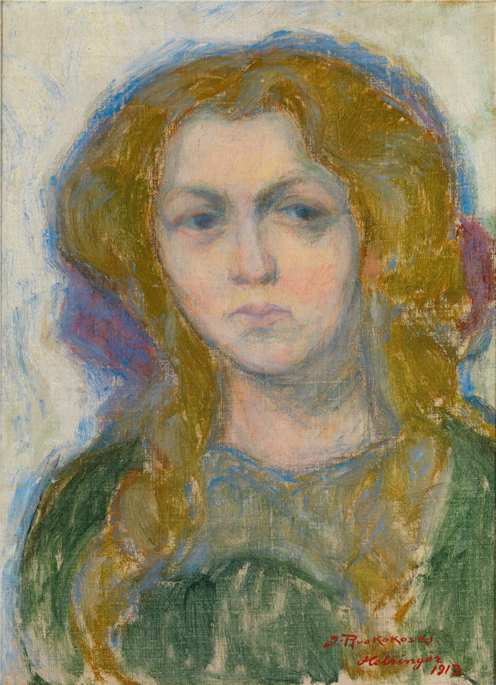 贾马里·鲁科科斯基（Jalmari Ruokokoski，芬兰）作品-女孩 (1913)