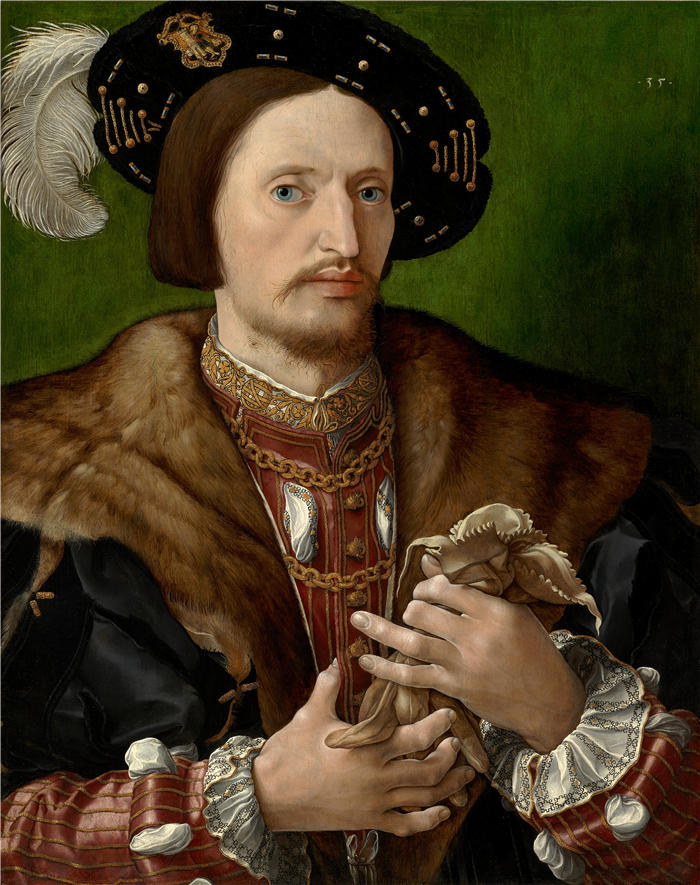 扬·高萨特（Jan Gossaert，荷兰画家）作品- 绅士肖像（约 1530 年）