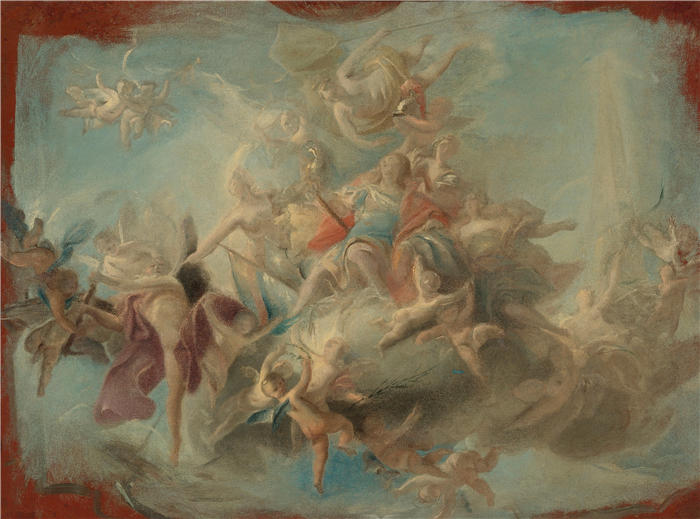 卡洛·卡隆（Carlo Carlone，意大利，1686–1775）作品-英雄的神化