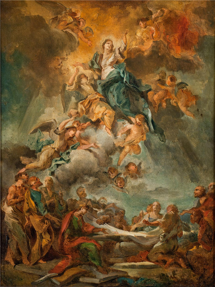 卡洛·卡隆（Carlo Carlone，意大利，1686–1775）作品-圣母升天