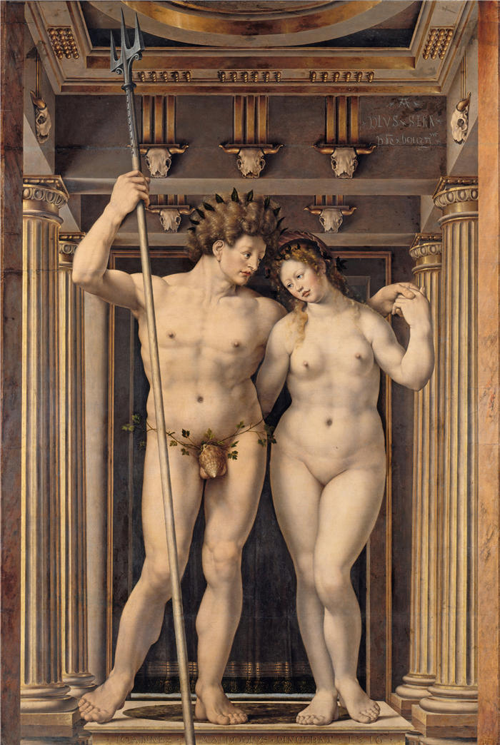 扬·高萨特（Jan Gossaert，荷兰画家）作品- 海王星和安菲特里特 (1516)