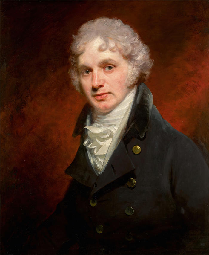 威廉·比奇(William Beechey ,英国)作品-Charles Small Pybus 的肖像(1803 年)