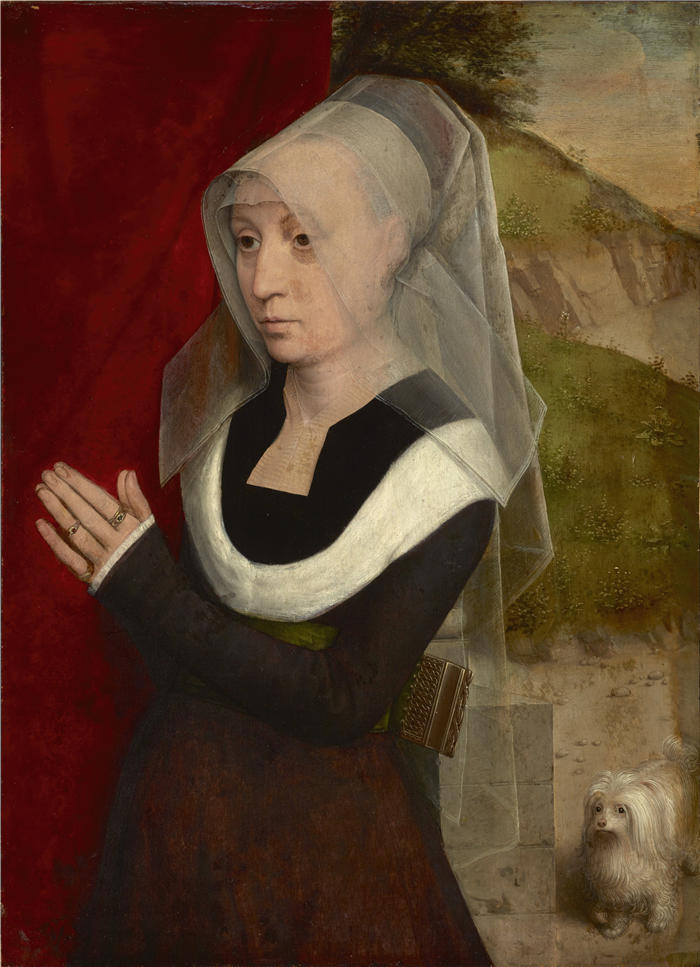 汉斯·梅姆林（Hans Memling，德国画家）作品-祈祷中的女人肖像（约 1480 年）