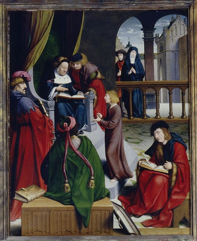 扬·乔斯特(Jan Joest,荷兰,1450 – 1519 年)作品-圣殿医生中的基督