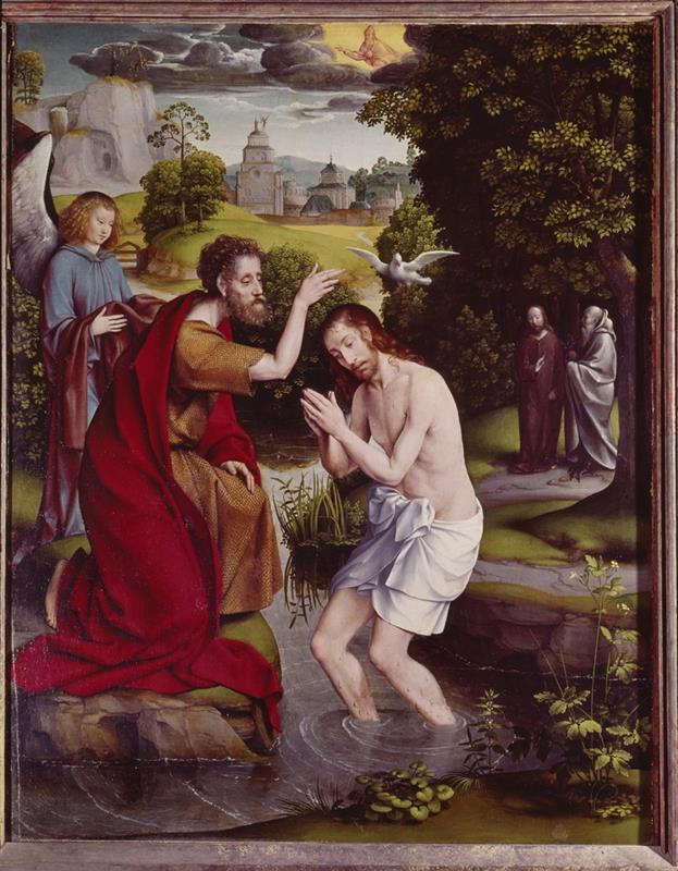 扬·乔斯特（Jan Joest，荷兰，1450 – 1519 年）作品-耶稣的洗礼