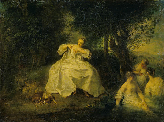 尼古拉斯·兰克里特（Nicolas Lancret，法国画家）-女性沐浴（c.1718 - c.1720）