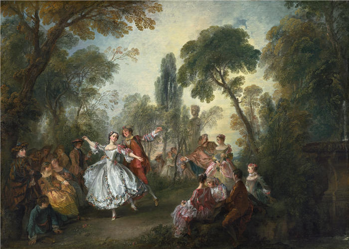尼古拉斯·兰克里特（Nicolas Lancret，法国画家）-La Camargo 跳舞（约 1730 年）