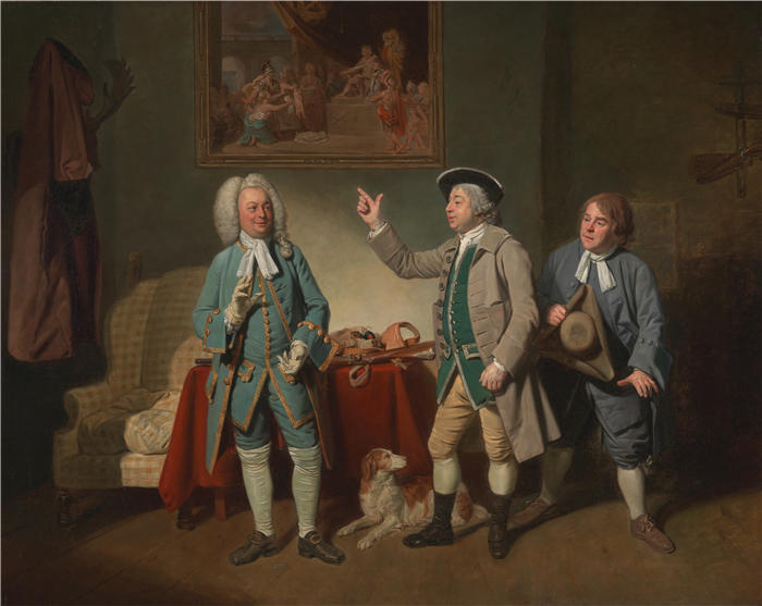约翰·约瑟夫·佐法尼（Johan Joseph Zoffany）作品-艾萨克·比克顿 (Isaac Bickerton) 的《乡村爱情》（约 1767 年）中的爱德华