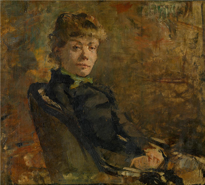 西奥·范·瑞塞尔伯格（Theo van Rysselberghe）作品-康斯坦丁·默尼耶夫人 (1882)