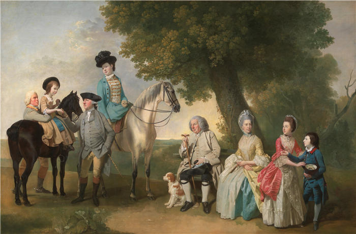 约翰·约瑟夫·佐法尼（Johan Joseph Zoffany，德国，1733 - 1810 年）作品-德拉蒙德家族（约 1769 年）