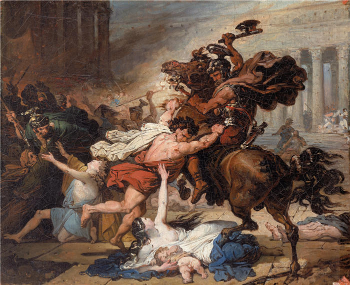 弗朗索瓦·约瑟夫·海姆（François Joseph Heim，法国，1787-1865 年）作品-罗马人毁灭耶路撒冷的研究（1824 年）