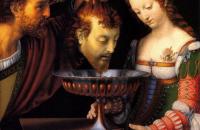 安德烈·索拉里奥（Andrea Solario）作品-莎乐美与施洗约翰的头颅