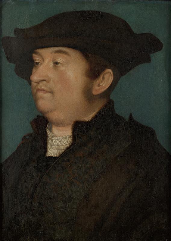 老汉斯·霍尔拜因 (Hans Holbein the Elder,德国)作品-一个男人的肖像