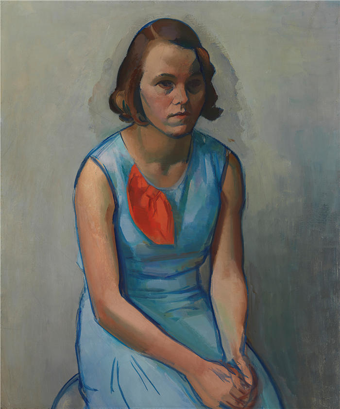 伊尔马里·阿尔托（Ilmari Aalto）作品-坐着的女孩 (1933)