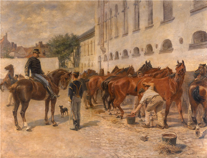 莱昂·尤金·奥古斯特·阿布里（Léon Eugène Auguste Abry）作品-美容 (1887)