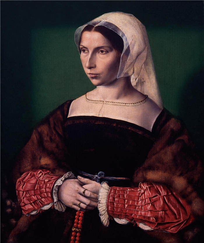 安布罗修斯·本森（Ambrosius Benson ，荷兰，1519-1550）作品-安妮斯塔福德的肖像