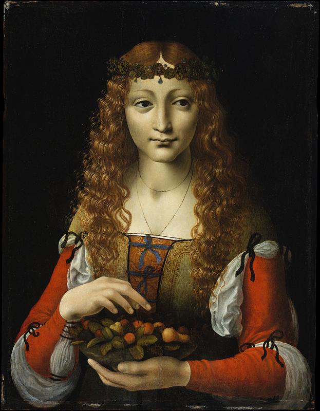 乔瓦尼·安东尼奥·博塔费奥 (giovanni antonio boltraffio,意大利)作品-樱桃女孩(也归功于 Giovanni Ambrogio de Predis)
