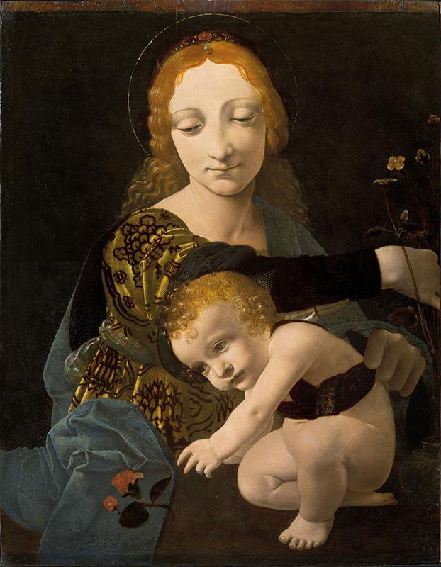 乔瓦尼·安东尼奥·博塔费奥 (giovanni antonio boltraffio,意大利)作品-圣母子(玫瑰圣母)