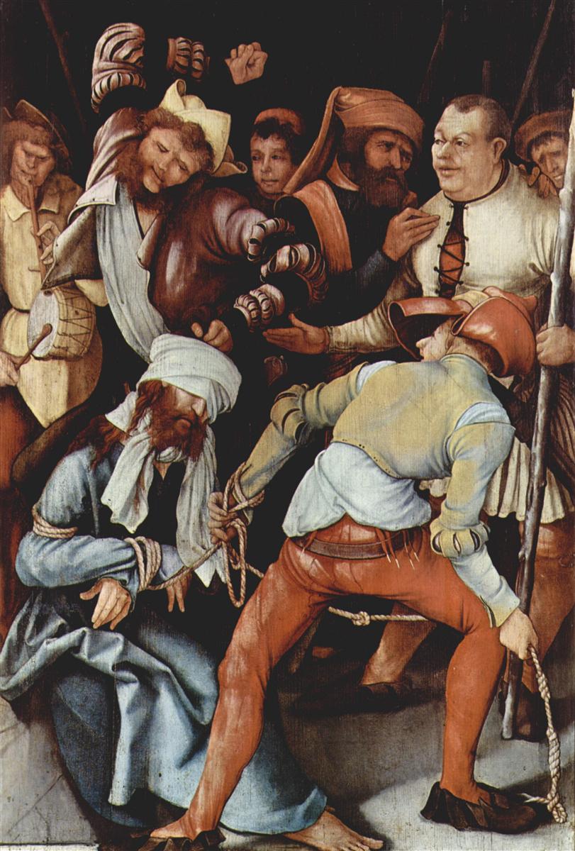 马蒂亚斯·格鲁内瓦尔德（Matthias Grünewald，德国）作品-嘲弄基督