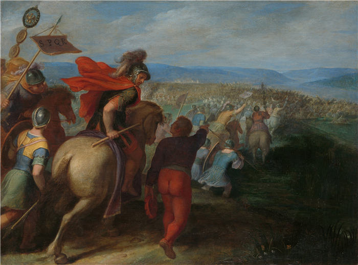 奥托·范·维恩（Otto van Veen）作品-罗马人通过巴达维亚人的背叛（1600 - 1613 年）几乎压倒了朱利叶斯·平民军队