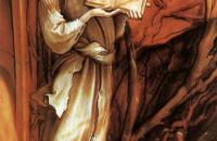 马蒂亚斯·格鲁内瓦尔德（Matthias Grünewald，德国）作品-先知以赛亚（伊森海姆祭坛画的细节）