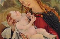 马蒂亚斯·格鲁内瓦尔德（Matthias Grünewald，德国）作品-耶稣诞生（伊森海姆祭坛画中央右侧受难板的细节）