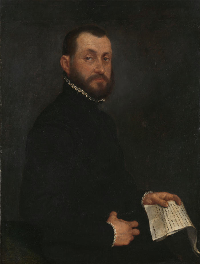 乔凡尼·巴蒂斯塔·莫罗尼（Giovanni Battista Moroni，意大利）作品-男人的肖像（1565）