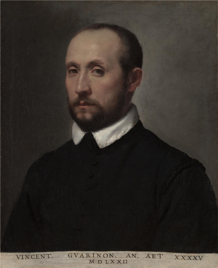 乔凡尼·巴蒂斯塔·莫罗尼（Giovanni Battista Moroni，意大利）作品-文森佐·瓜里尼奥尼的肖像（约 1572 年）