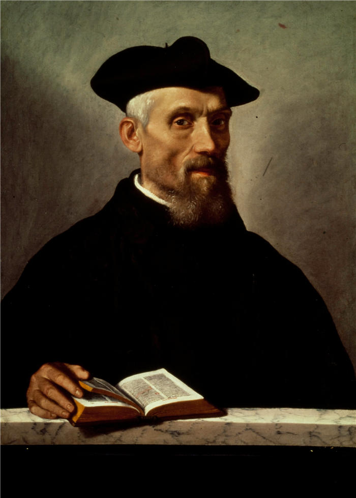 乔凡尼·巴蒂斯塔·莫罗尼（Giovanni Battista Moroni，意大利）作品-教士肖像（1550 年代后期）