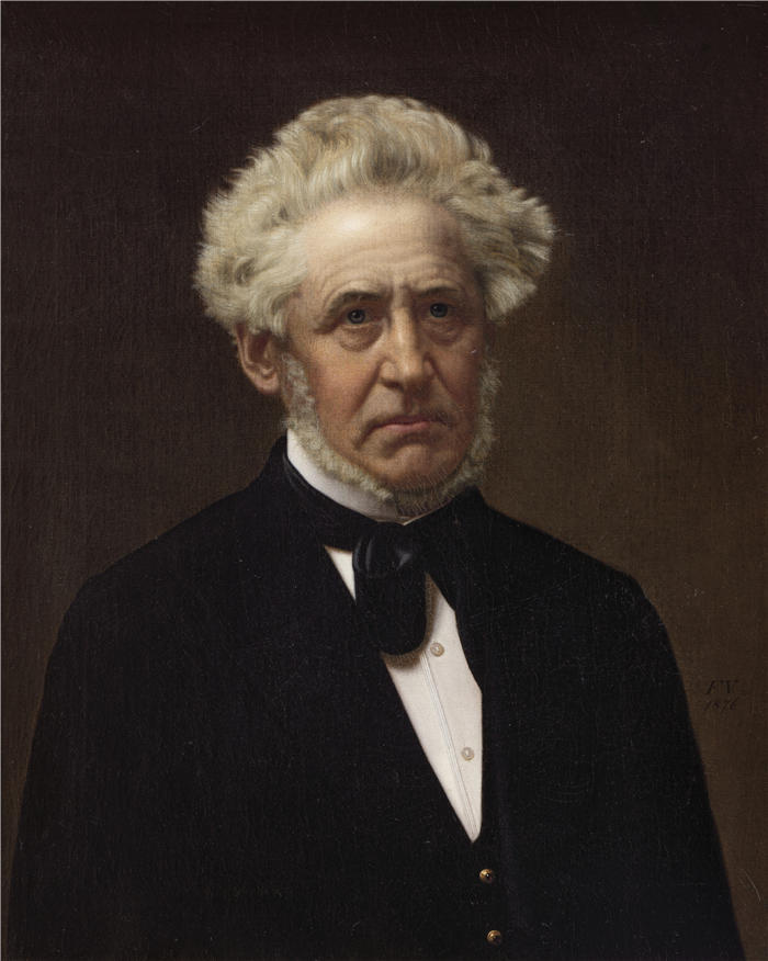 弗雷德里克·维梅伦（Frederik Vermehren，丹麦，1823 - 1910 年）作品-阿尔弗雷德·哈格的肖像（1876 年）