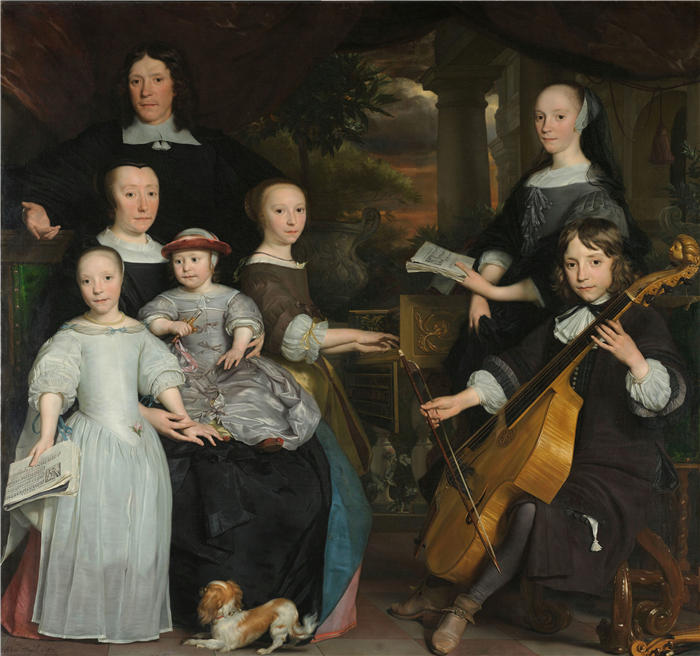 荷兰画家亚伯拉罕·范登·坦普尔（Abraham van den Tempel ）作品 -David Leeuw 和他的家人 (1671)