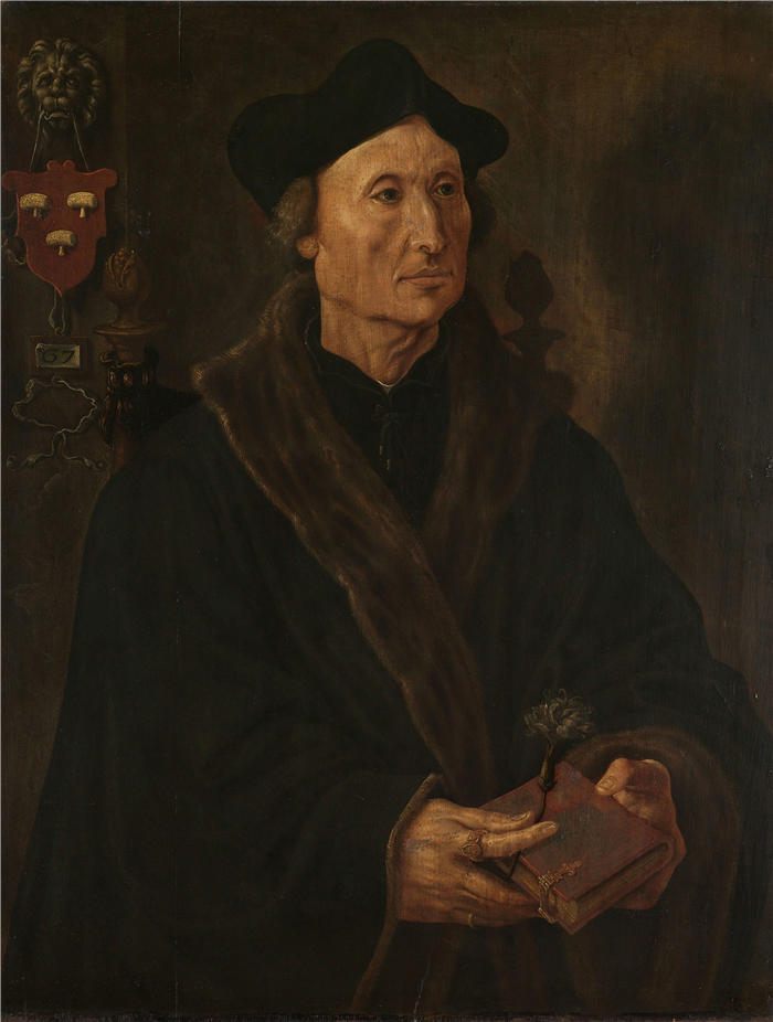 马腾·范·海姆斯凯克（Maerten van Heemskerck）作品-Johannes Colmannus 的肖像，代尔夫特圣阿加莎修道院院长（c. 1538 - c. 1540）