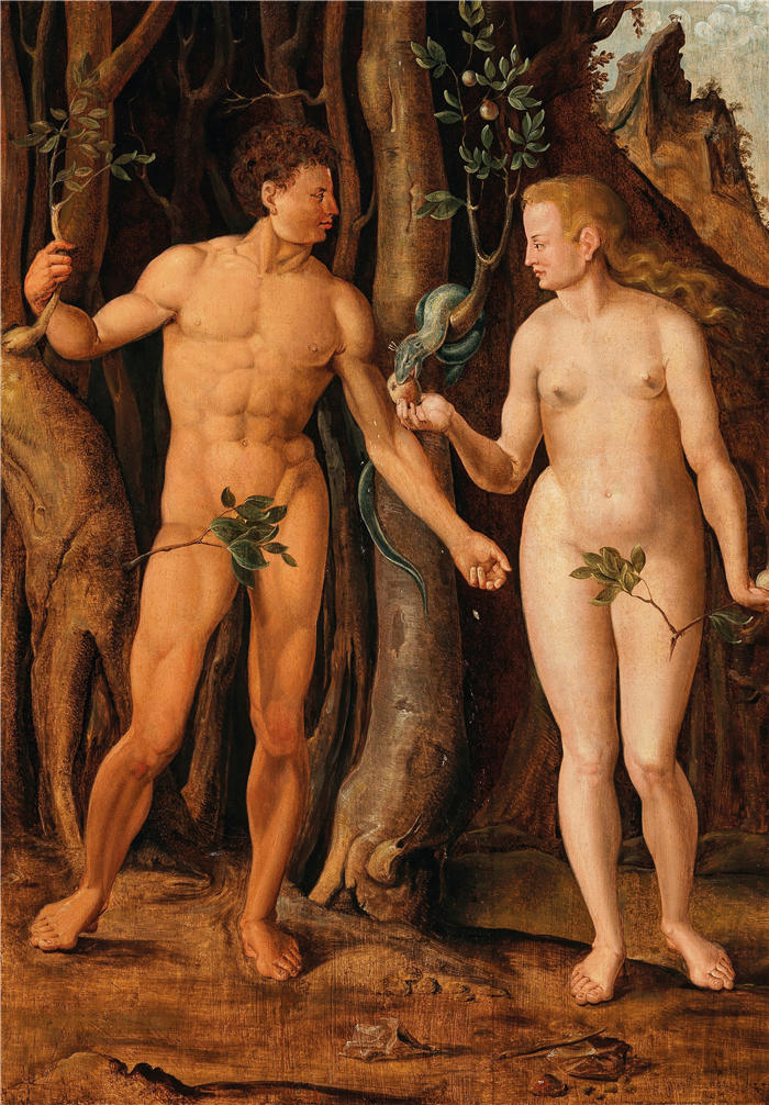 马腾·范·海姆斯凯克(Maerten van Heemskerck)作品-亚当和夏娃