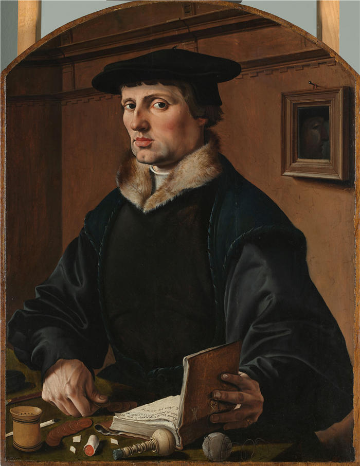 马腾·范·海姆斯凯克（Maerten van Heemskerck）作品-一个男人的肖像，可能是 Pieter Gerritsz Bicker (1529)