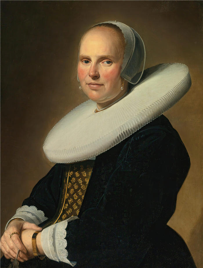约翰尼斯·科尼利斯·韦斯普朗克（Johannes Cornelisz Verspronck，荷兰） 作品-一位女士的肖像