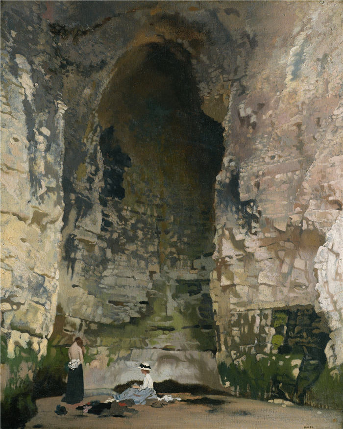 威廉·奥尔本（William Orpen，爱尔兰）高清作品-迪格比洞穴 1 号