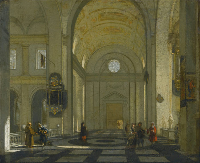 伊曼纽尔·德·威特（Emanuel de Witte，荷兰）高清作品-教堂的内部