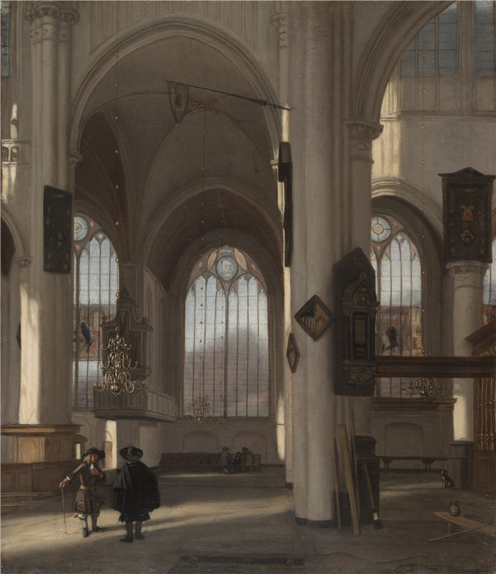 伊曼纽尔·德·威特（Emanuel de Witte，荷兰）高清作品-教堂内部（约 1680 年）