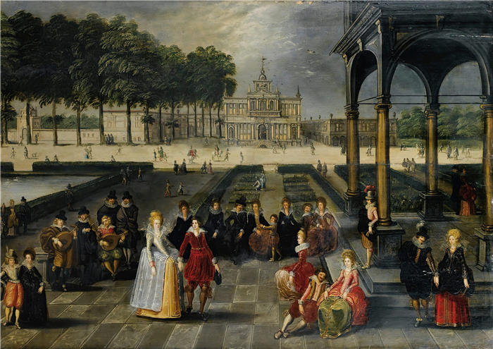 路易·德·考勒里（Louis de Caullery）作品-典雅的古典宫殿公园