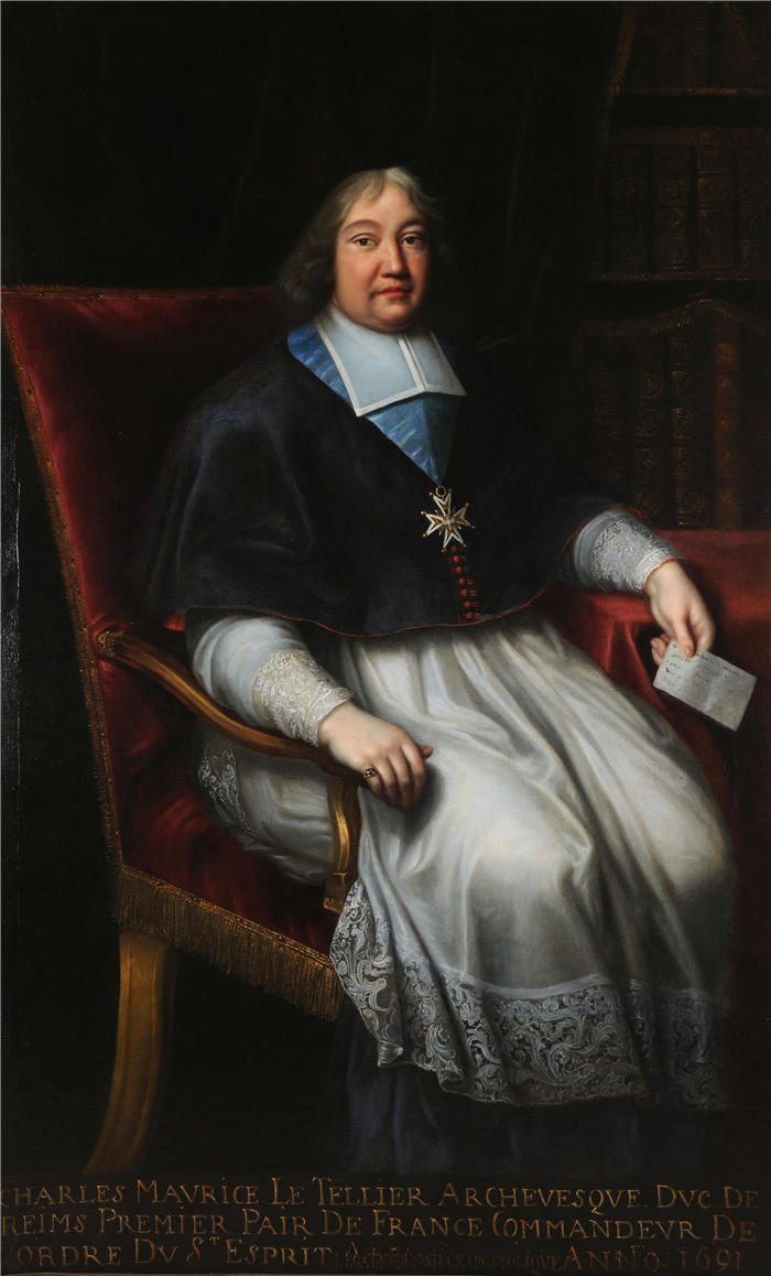 皮埃尔·米格纳德（Pierre Mignard）作品-查尔斯-莫里斯·勒泰利尔主教 (1691)