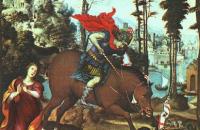 伊尔·索多玛（Il Sodoma，1477-1549年）作品-圣乔治与龙