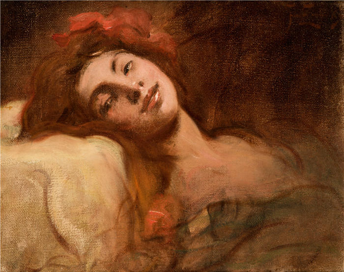 Franciszek Żmurko(波兰,1859-1910) 作品-女性头部研究(1900年)