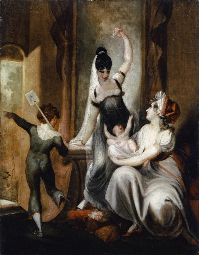 亨利·福塞利(Henry Fuseli，瑞士)作品-《母亲与家人在乡下》（1806-1807）