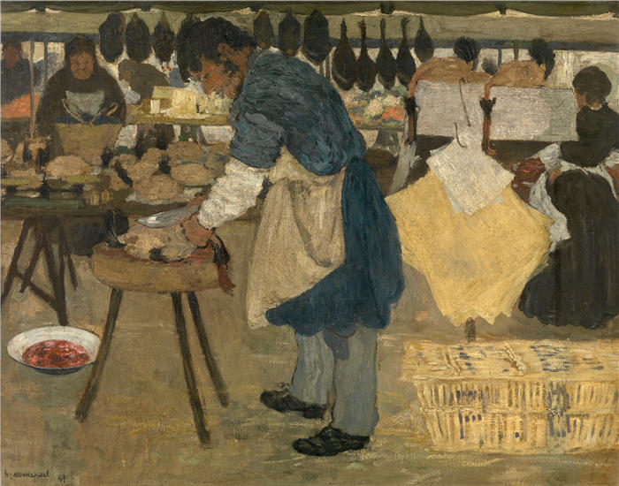 亨利·埃文尼波尔（Henri Evenepoel）作品-The Poulterer (1897)