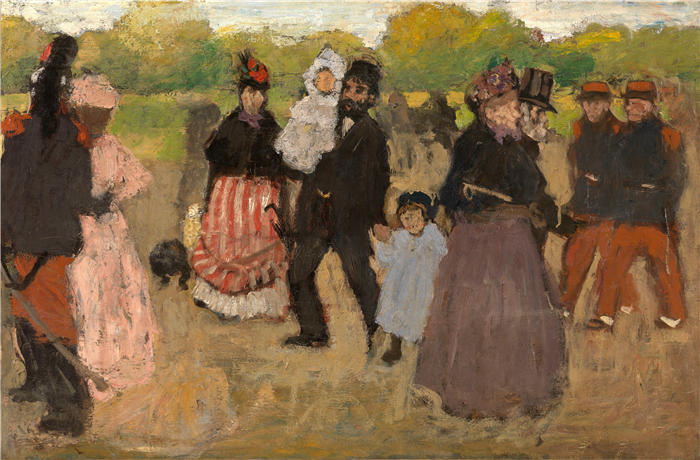 亨利·埃文尼波尔（Henri Evenepoel）作品-布洛涅的星期天（1891年）